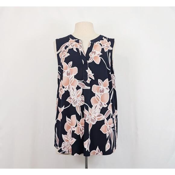 Papermoon Tops - Papermoon Top Stitch Fix Blue Floral Clementa Textured Knit Women's Size 1X